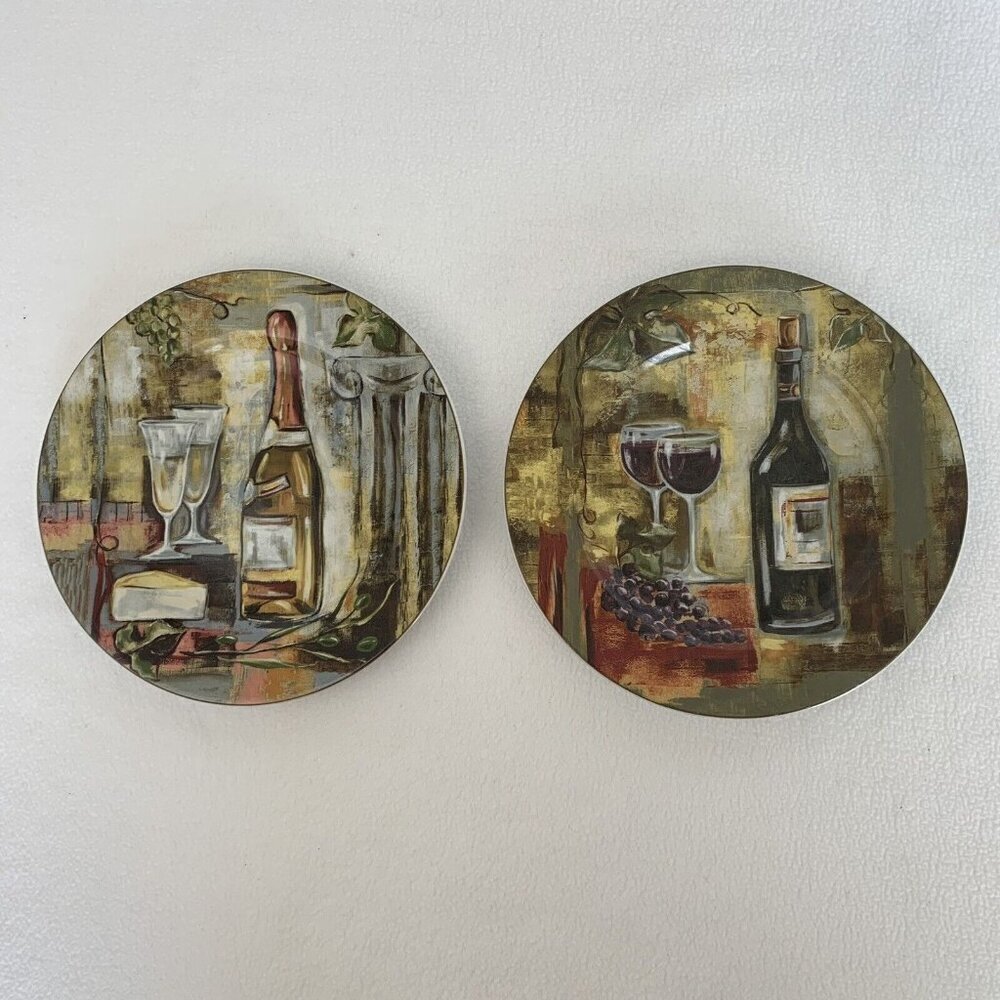 Plates Salad/Dessert Sakura "Classico Silvia Vassileva 8 1/4" Set of 2
